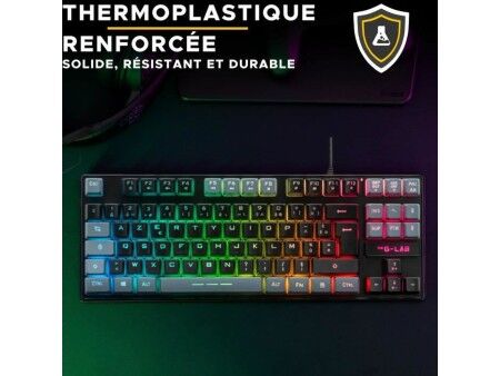 Klawiatura The G-Lab KEYZ CAESIUM Czarny Szary Azerty Francuski