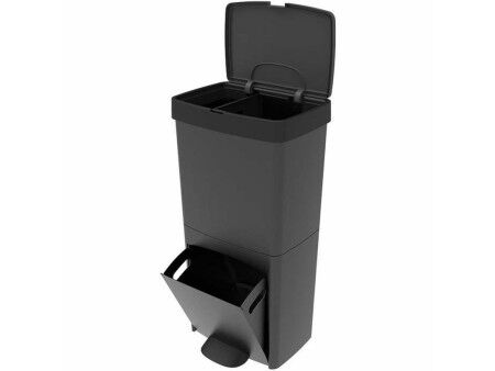 Kosz na śmieci Kitchen Move Szary Plastikowy 70 L