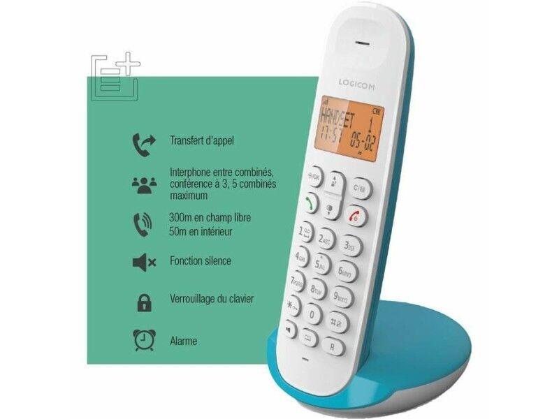 Telefon Stacjonarny Logicom DECT ILOA 150 SOLO Turkusowy