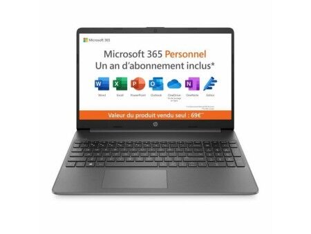 Laptop HP 15s-fq0024nf 15,6" Intel Celeron N4120 4 GB RAM 128 GB SSD Azerty Francuski