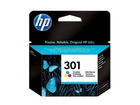 Oryginalny Wkład Atramentowy HP Cartucho de tinta original HP 301 Tri-color Czarny Cyan/Magenta/Żółty (3 pcs)