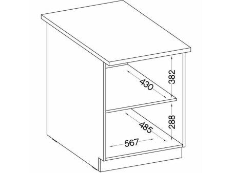 Meble Pomocnicze 60 x 51,6 x 85 cm Szary