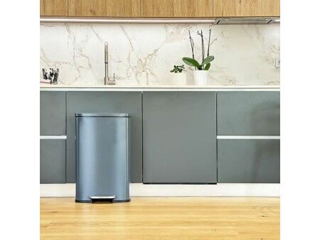 Kosz na śmieci Kitchen Move Szary Stal nierdzewna 50 L