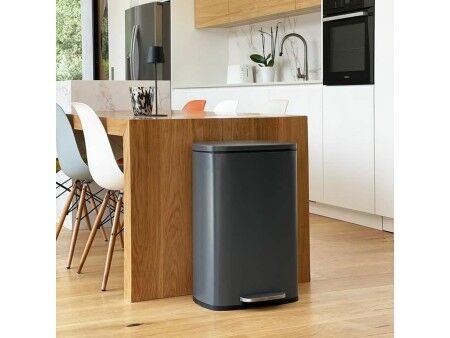 Kosz na śmieci Kitchen Move Szary Stal nierdzewna 50 L