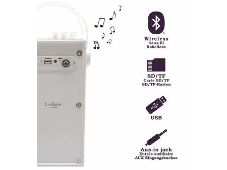 Głośnik Przenośny iParty Lexibook BTP180Z Bluetooth Biały