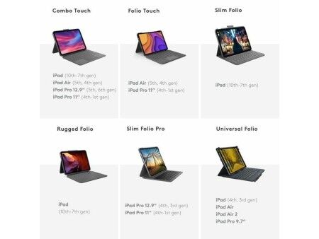 Pokrowiec na Tablet Logitech Slim Folio Grafit AZERTY