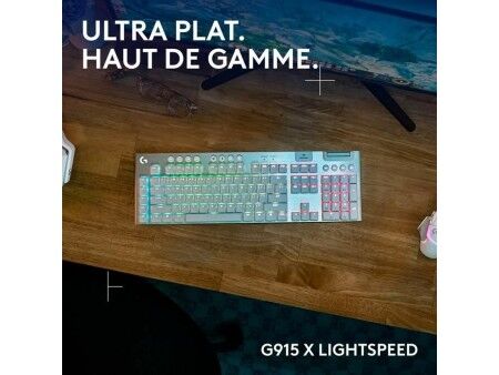 Klawiatura Bezprzewodowa Logitech G915 X Biały AZERTY