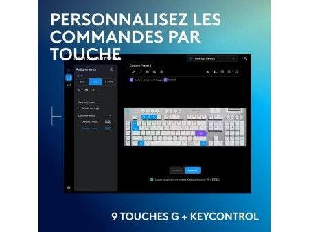 Klawiatura Bezprzewodowa Logitech G915 X Biały AZERTY