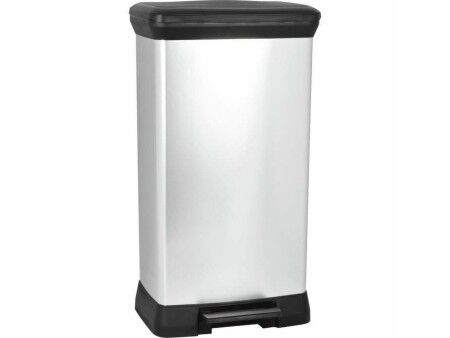 Kosz na śmieci Curver CURVER Srebrzysty Metal 50 L