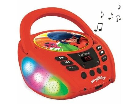 Odtwarzacz CD/MP3 Lexibook Miraculous Bluetooth 5.0 Czerwony