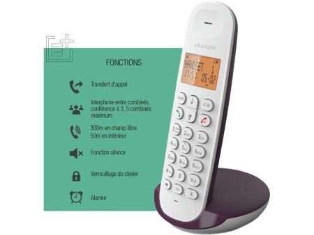 Telefon Stacjonarny Logicom DECT ILOA 150 SOLO Bakłażan
