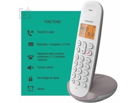 Telefon Bezprzewodowy Logicom ILOA 155T SOLO Brązowy Szary Taupe
