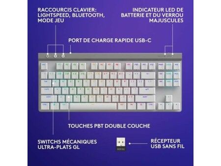 Klawiatura Bluetooth Logitech G515 Biały