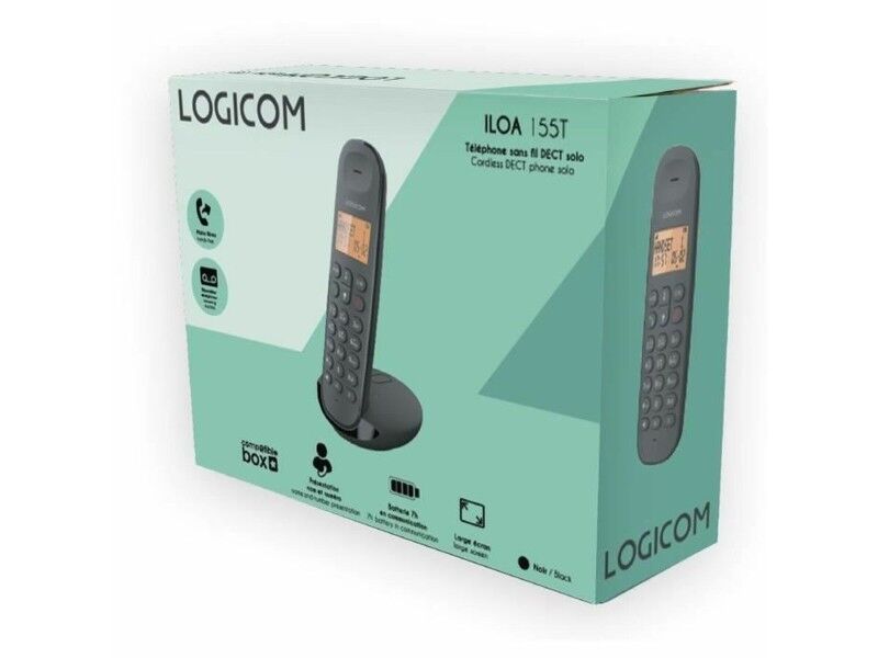Telefon Stacjonarny Logicom DECT ILOA 155T SOLO Czarny