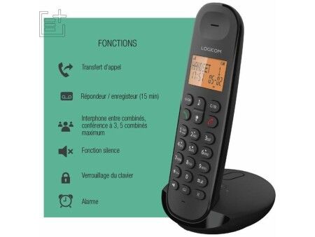 Telefon Stacjonarny Logicom DECT ILOA 155T SOLO Czarny