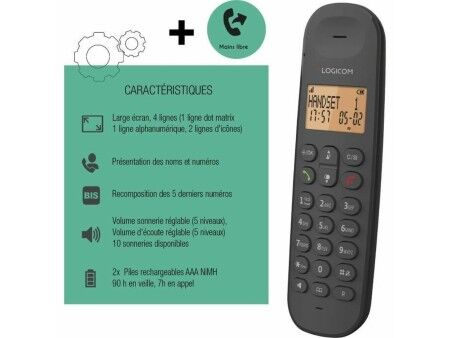 Telefon Stacjonarny Logicom DECT ILOA 150 SOLO Czarny