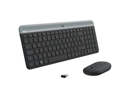 Klawiatura i Myszka Logitech 920-009190 Czarny Szary Francuski AZERTY