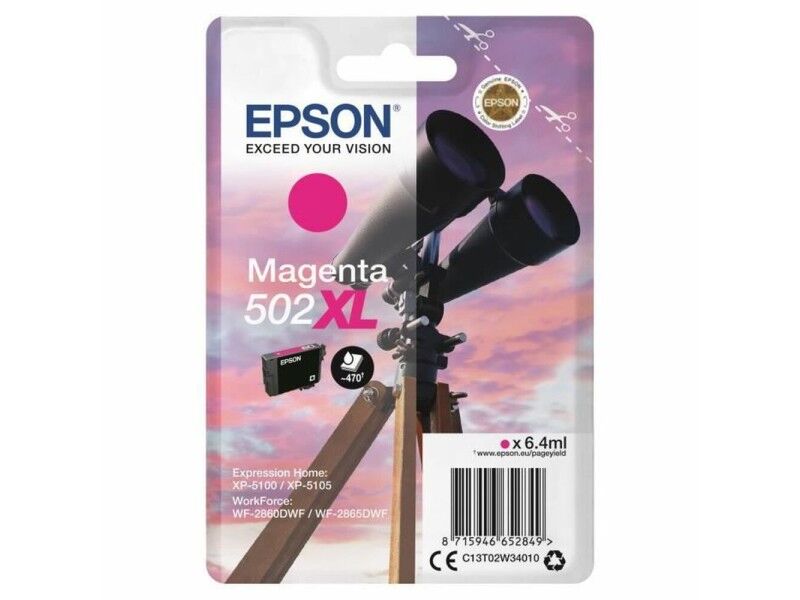 Oryginalny Wkład Atramentowy Epson Twin XL 502 Magenta
