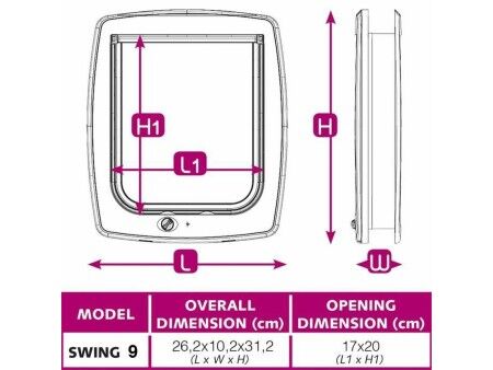 Budka dla Kota Ferplast Swing 9 26,2 x 10,2 x 31,2 cm Biały Plastikowy