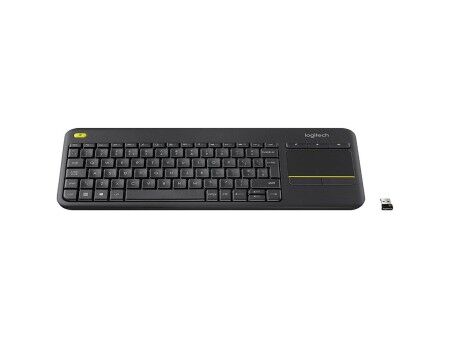 Klawiatura Logitech K400 Plus Czarny Bezprzewodowy Bluetooth Touchpad AZERTY TV Francuski