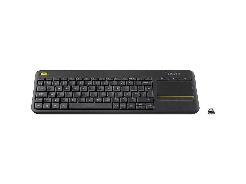 Klawiatura Logitech K400 Plus Czarny Bezprzewodowy Bluetooth Touchpad AZERTY TV Francuski