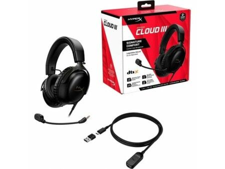 Słuchawki z Mikrofonem HyperX Cloud III Czarny