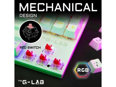 Klawiatura i myszka Gaming The G-Lab MERCURY W Biały