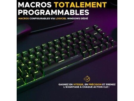 Klawiatura The G-Lab KEYZ TITAN Czarny Azerty Francuski