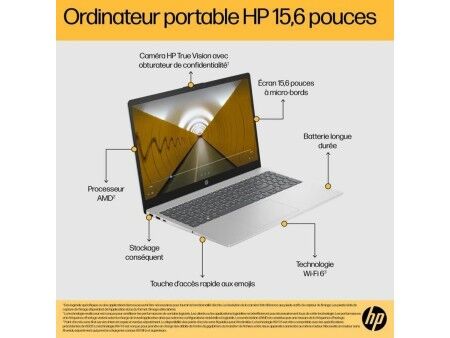 Laptop HP FC0071NF 15,6" ryzen 5-7520u 16 GB RAM 512 GB SSD Azerty Francuski