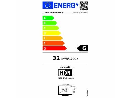 Monitor Iiyama XCB3494WQSN-B5 LED VA Flicker free 50-60  Hz
