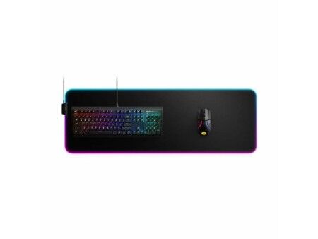 Podkładka pod Mysz SteelSeries QcK Prism Cloth XL Gaming Czarny 90 x 30 cm LED RGB Wielokolorowy