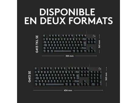 Klawiatura Bluetooth z podstawką do tabletu Logitech G413 SE Francuski Czarny AZERTY
