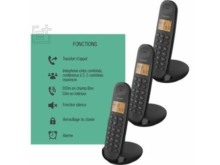 Telefon Bezprzewodowy Logicom ILOA 350 TRIO Czarny