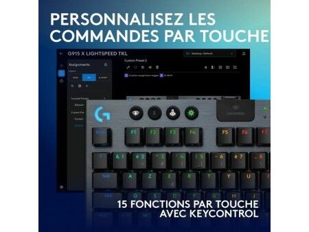 Klawiatura Bezprzewodowa Logitech G915 TKL X Czarny AZERTY