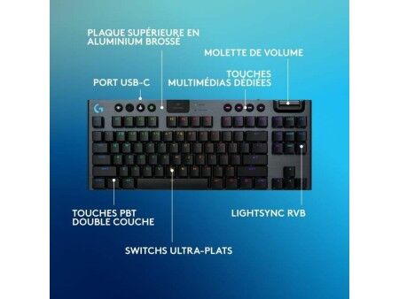 Klawiatura Bezprzewodowa Logitech G915 TKL X Czarny AZERTY