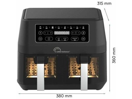 Frytkownica na gorące powietrze Little Balance 8765 Czarny 2460 w 9 L