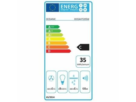 Okap konwencjonalny Oceanic OCEAHT205W Biały 205 m3/h