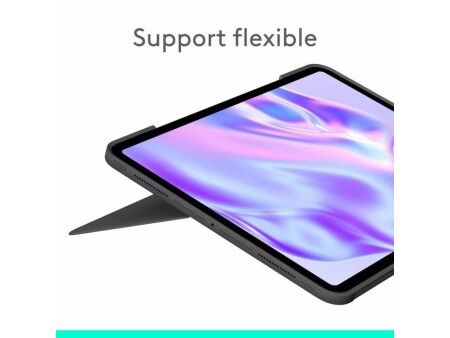 Pokrowiec na Tablet Logitech iPad Pro Czarny Szary Grafit AZERTY QWERTY Qwerty US