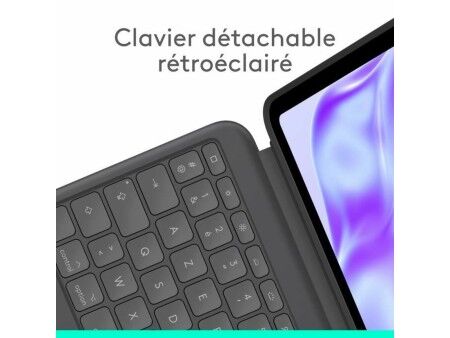 Pokrowiec na Tablet Logitech iPad Pro Czarny Szary Grafit AZERTY QWERTY Qwerty US