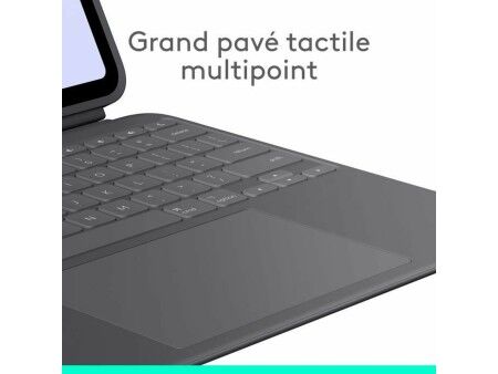 Pokrowiec na Tablet Logitech iPad Pro Czarny Szary Grafit AZERTY QWERTY Qwerty US