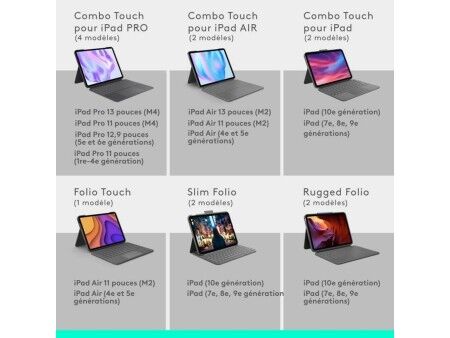 Pokrowiec na Tablet Logitech iPad Pro Czarny Szary Grafit AZERTY QWERTY Qwerty US