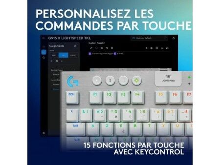 Klawiatura Logitech G915 X Biały Francuski AZERTY