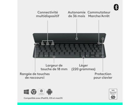 Pokrowiec na iPada + Klawiatura Logitech Keys-to-Go 2