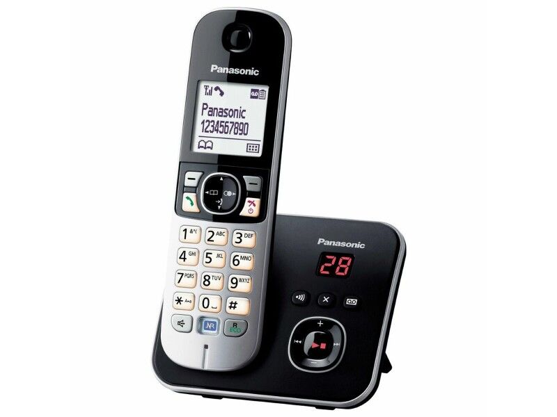 Telefon Bezprzewodowy Panasonic KX-TG6821FRB Czarny Szary