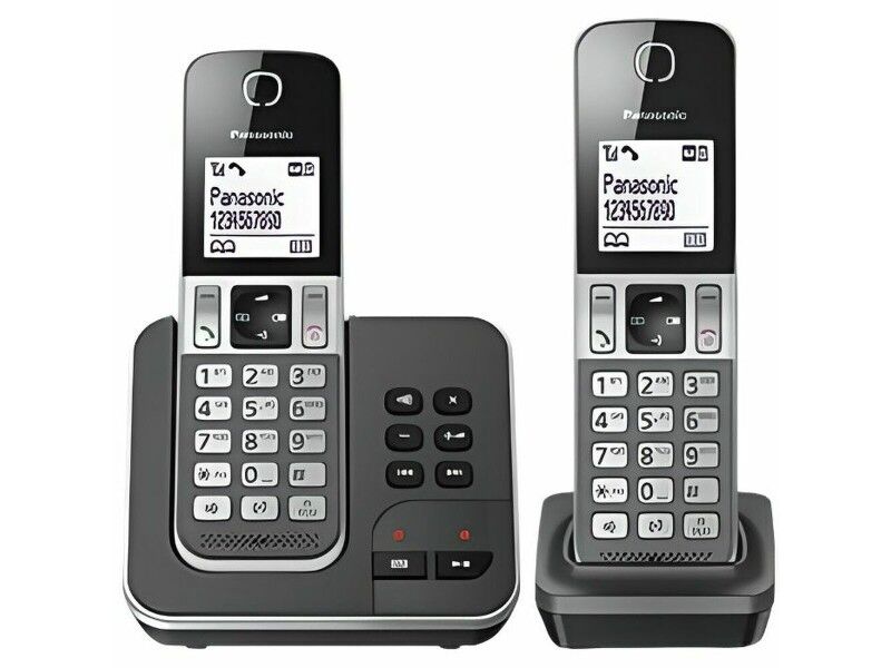 Telefon Bezprzewodowy Panasonic KX-TGD322 Biały Czarny Czarny/Szary