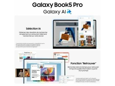 Laptop Samsung GALAXY BOOK5 PRO 14" intel core ultra 7 256V 16 GB RAM 512 GB SSD