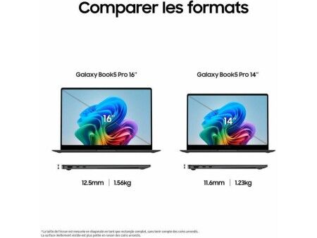 Laptop Samsung GALAXY BOOK5 PRO 14" intel core ultra 7 256V 16 GB RAM 512 GB SSD