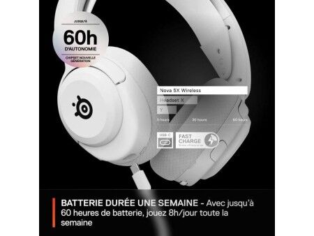 Słuchawki z Mikrofonem SteelSeries Arctis Nova 5X Biały