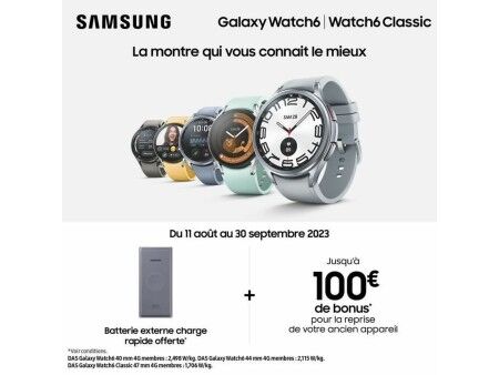 Smartwatch Samsung Watch 6 Czarny 1,3" 43 mm