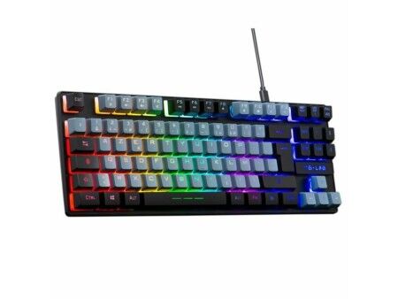 Klawiatura The G-Lab KEYZ CAESIUM Czarny Szary Azerty Francuski